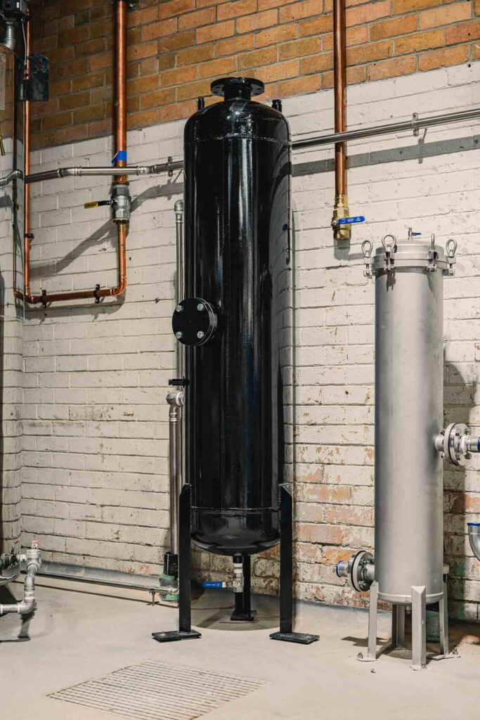 Photo of a boiler blow down vessel made by an Australian steam boiler manufacturer